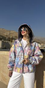 بارونی طرح گربه رنگی - تصویر 3